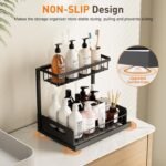 Under Sink Organizer,Metal Pull Out Cabinet Organizer Shelf,Kitchen Bathroom Organizers with Sliding Drawer,Storage Shelves,Storage and organization for Home,Laundry,RV,Pantry,Spice,Black,2 Pack - Image 7
