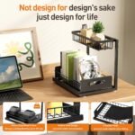 Under Sink Organizer,Metal Pull Out Cabinet Organizer Shelf,Kitchen Bathroom Organizers with Sliding Drawer,Storage Shelves,Storage and organization for Home,Laundry,RV,Pantry,Spice,Black,2 Pack - Image 8