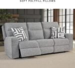 Signature Design by Ashley Biscoe Casual UV Resistant Power Reclining Sofa with Adjustable Headrest and USB Ports, Light Gray - Image 6