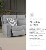 Signature Design by Ashley Biscoe Casual UV Resistant Power Reclining Sofa with Adjustable Headrest and USB Ports, Light Gray - Image 7