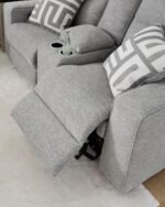 Signature Design by Ashley Biscoe Casual UV Resistant Power Reclining Sofa with Adjustable Headrest and USB Ports, Light Gray - Image 12
