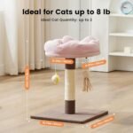 Gardner Pet 20" Cat Tree Corduroy, Solid Wood Small Cat Tree, Compact Cat Tower Perch for Kittens & Indoor Cats(Brown, Circle-Corduroy) - Image 5