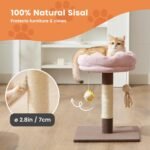 Gardner Pet 20" Cat Tree Corduroy, Solid Wood Small Cat Tree, Compact Cat Tower Perch for Kittens & Indoor Cats(Brown, Circle-Corduroy) - Image 9