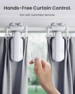 SwitchBot 2025 Automatic Curtain Opener 3 Rod, Bluetooth Remote Control Smart Curtain, WiFi & App Control, Add Hub to Compatible with Alexa, Google Home, HomeKit - Image 3