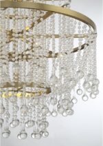 Savoy House 1-1868-15-322 Luna Vintage Modern Clear Crystal 3-Tiers Chandelier, 15-Light 900 Total Watts, 54" H x 45" W, Warm Brass - Image 3