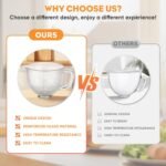 Cofun Glass Mixer Bowl for Kitchenaid Tilt-Head Stand Mixers 4.5-5 Quart, 5 qt Mixing Bowl Replacement for Kitchen aid with Measurement Markings,Handle - Image 7