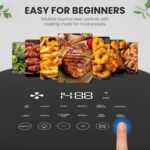 NEWBULIG Air Fryer, 6QT Square Airfryer with Visual Window, 400℉ Fast Heating Air Fryers Oven with Timer, Auto-Off, Non Toxic & Non Stick, Multiple 12 Modes for Roast, Bake, Dehydrate, Fry, Reheat - Image 5
