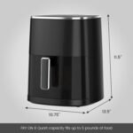NEWBULIG Air Fryer, 6QT Square Airfryer with Visual Window, 400℉ Fast Heating Air Fryers Oven with Timer, Auto-Off, Non Toxic & Non Stick, Multiple 12 Modes for Roast, Bake, Dehydrate, Fry, Reheat - Image 8