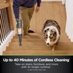 Shark PowerBoost Cordless 2-in-1 Car/Home Handheld PowerVac, Powerful Suction, 40 Minute Runtime, Portable, 3 Cleaning Modes, LED Screen, Furfins Tool, Duster Crevice Tool, Charcoal, BH102 - Image 6