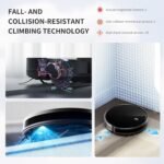 Robot Vacuum and Mop Combo, 5000 Pa Robotic Vacuum Cleaner, 120 Min Max, Super Thin, Quiet, App & Remote Control, Ideal for Hard Floor, Hair, Pet Fur, Self-Charge(G100) - Image 5