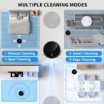 Robot Vacuum and Mop Combo, 5000 Pa Robotic Vacuum Cleaner, 120 Min Max, Super Thin, Quiet, App & Remote Control, Ideal for Hard Floor, Hair, Pet Fur, Self-Charge(G100) - Image 6