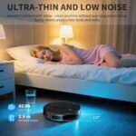 Robot Vacuum and Mop Combo, 5000 Pa Robotic Vacuum Cleaner, 120 Min Max, Super Thin, Quiet, App & Remote Control, Ideal for Hard Floor, Hair, Pet Fur, Self-Charge(G100) - Image 9