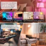 LVWIT Smart Light Bulbs Alexa, BR30 60W Equivalent, E26 Smart LED, Work with Google Assistant, Smart Life App, Tuya App, RGB Color Changing Bulb (8.5W), No Hub Required, 4-Pack - Image 4
