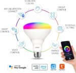 LVWIT Smart Light Bulbs Alexa, BR30 60W Equivalent, E26 Smart LED, Work with Google Assistant, Smart Life App, Tuya App, RGB Color Changing Bulb (8.5W), No Hub Required, 4-Pack - Image 8
