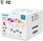 LVWIT Smart Light Bulbs Alexa, BR30 60W Equivalent, E26 Smart LED, Work with Google Assistant, Smart Life App, Tuya App, RGB Color Changing Bulb (8.5W), No Hub Required, 4-Pack - Image 9
