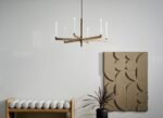 Kichler Sycara 6-Light LED Chandelier, Modern Light with Faceted Crystal in Champagne Bronze, Sloped Ceiling Compatible, for Dining or Living Room, Bedroom or Office (19.75" x 36.25"), 52667CPZ - Image 5