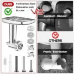 Stainless Steel Meat Grinder for KitchenAid Mixer, Meat Grinders, Sausage Stuffer, Burger Press, For Kitchen Aid Meat Grinder Attachment for KitchenAid Stand Mixer, Dishwasher Safe - Image 4