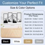 ruelen 4 Pcs Metal Mountain and Forest Wall Decorations Line Drawing Wall Art Minimalist Wall Decor Rustic Nature Home Wall Art Sculpture Office Living Room Bedroom - Image 5