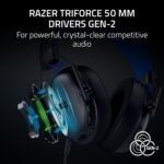 Razer BlackShark V3 X HyperSpeed Wireless Gaming Headset for PS5: 50mm Drivers - Cardioid Mic - 2.4 GHz, Bluetooth - Works with PC, Mac, Nintendo Switch, Smartphone - Long Battery Life - Black - Image 4