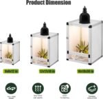 Small Reptile Cage 8" x 8" x 12", Hatching Habitat, Dual Doors, Screen & Acrylic Ventilation, Easy Assembly, for Lizards, Frogs, Geckos - Image 7