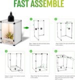 Small Reptile Cage 8" x 8" x 12", Hatching Habitat, Dual Doors, Screen & Acrylic Ventilation, Easy Assembly, for Lizards, Frogs, Geckos - Image 9
