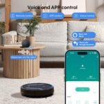 Bagotte Robot Vacuum and Mop Combo, 5000Pa Mopping Robot Vacuum Cleaner with 4-in-1 Robotic Vacuum Cleaner, App & Remote Control, Auto Recharge, WiFi/Alexa/App, Ideal for Hard Floor,Pet Hair - Image 7