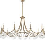 Savoy House 1-1805-10-322 Kameron Crystal Vintage Clear Chandelier, 10-Light 600 Total Watts, 32" H x 60" W, Warm Brass - Image 4