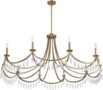 Savoy House 1-1805-10-322 Kameron Crystal Vintage Clear Chandelier, 10-Light 600 Total Watts, 32" H x 60" W, Warm Brass - Image 5
