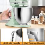 5 Quart Mixing Bowl for KitchenAid Stand Mixers, Food-Grade Stainless Steel Bowl with Handle & Clasp, Compatible with Tilt-Head 4.5–5 Qt Models – Fits K45, K45SS, KSM75, KSM150, KSM95 - Image 4