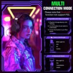 X4 Wireless Gaming Headset for Xbox Series X|S, Xbox One, PS5, PS4, PC, Mac, Switch, 2.4GHz Gaming Headphones with Bluetooth 5.3, 70H Battery, ENC Noise Canceling Mic, Low Latency - Image 5