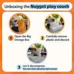 Nugget - The Original Play Couch for Kids - Modular Foam Children's Sofa for Playroom, Imagination, & Creative Open Ended Play - Washable & Convertible Playroom Furniture, Bamboo - Image 8