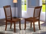 East West Furniture DAC-MAH-W Danbury Dining Room Chairs - Slat Back Solid Wood Seat Chairs, Set of 2, Mahogany - Image 3