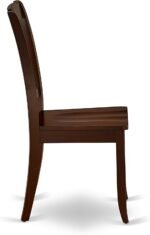 East West Furniture DAC-MAH-W Danbury Dining Room Chairs - Slat Back Solid Wood Seat Chairs, Set of 2, Mahogany - Image 5