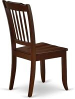 East West Furniture DAC-MAH-W Danbury Dining Room Chairs - Slat Back Solid Wood Seat Chairs, Set of 2, Mahogany - Image 6