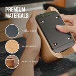 Adjustable Dual Vertical Laptop Stand for Desk, Wooden Laptop Holder, MacBook Pro Stand, Wood Mac Air Dock - Image 6