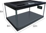 Reptile Glass Terrarium Tank 12"*8"*6",Small Cage Full View with Top Screen Ventilation Habitat Enclosure for Tarantula,Frog,Gecko,Insects,Spiders,Snakes,Hermit Crab,Turtle,Ball Python - Image 3