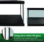 Reptile Glass Terrarium Tank 12"*8"*6",Small Cage Full View with Top Screen Ventilation Habitat Enclosure for Tarantula,Frog,Gecko,Insects,Spiders,Snakes,Hermit Crab,Turtle,Ball Python - Image 6