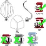 Stainless Steel 3 Piece kit Attachments，Dough Hook 6 Wire Whisk Flat Beater Compatible with KitchenAid 5 Plus -6QT Mixer，Bowl Lift Stand Mixer Accessory，Rust Resistant，Dishwasher Safe - Image 6