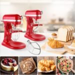 Stainless Steel 3 Piece kit Attachments，Dough Hook 6 Wire Whisk Flat Beater Compatible with KitchenAid 5 Plus -6QT Mixer，Bowl Lift Stand Mixer Accessory，Rust Resistant，Dishwasher Safe - Image 8