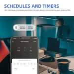 Smart Wall Outlet, Tamper Resistant Outlet Compatible with Alexa and Google Assistant, Remote Control, ETL & FCC Approvel Samrt Receptacle, Requires 2.4 GHz Wi-Fi, No Hub Required, Black - Image 6