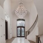 42 Lights Large Crystal Chandeliers for High Ceilings Maria Theresa Chandelier Light Fixture Vintage Chandelier for Foyer Hallway Entryway Staircase Brown 75" H x 49.2" D - Image 3