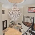 42 Lights Large Crystal Chandeliers for High Ceilings Maria Theresa Chandelier Light Fixture Vintage Chandelier for Foyer Hallway Entryway Staircase Brown 75" H x 49.2" D - Image 5