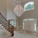 42 Lights Large Crystal Chandeliers for High Ceilings Maria Theresa Chandelier Light Fixture Vintage Chandelier for Foyer Hallway Entryway Staircase Brown 75" H x 49.2" D - Image 9