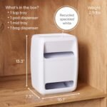 YouCopia SinkSuite Bag & Pod Dispenser, Standing Garbage Bag and Dishwasher Pod Organizer with Removable Lids for Storage, Speckled White - Image 5