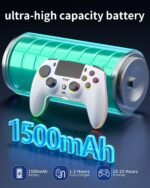 ThinTree Wireless Controller Compatible for PS-5/Pro/Slim/PC, Hall Effect Sticks & 7 RGB LED Mode & haptic Feedback & 1500 mAH Battery & Motion Sensing, 3.5mm Audio Jack - Image 3