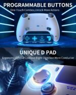 ThinTree Wireless Controller Compatible for PS-5/Pro/Slim/PC, Hall Effect Sticks & 7 RGB LED Mode & haptic Feedback & 1500 mAH Battery & Motion Sensing, 3.5mm Audio Jack - Image 7