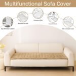 hyha Couch Covers for Dogs Washable, Non Slip Plush Dog Sofa Protectors, Fuzzy Pet Couch Covers for 3 Cushion Sofa Pet Friendly (Camel, 27.6" x 88") - Image 4
