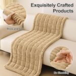 hyha Couch Covers for Dogs Washable, Non Slip Plush Dog Sofa Protectors, Fuzzy Pet Couch Covers for 3 Cushion Sofa Pet Friendly (Camel, 27.6" x 88") - Image 6
