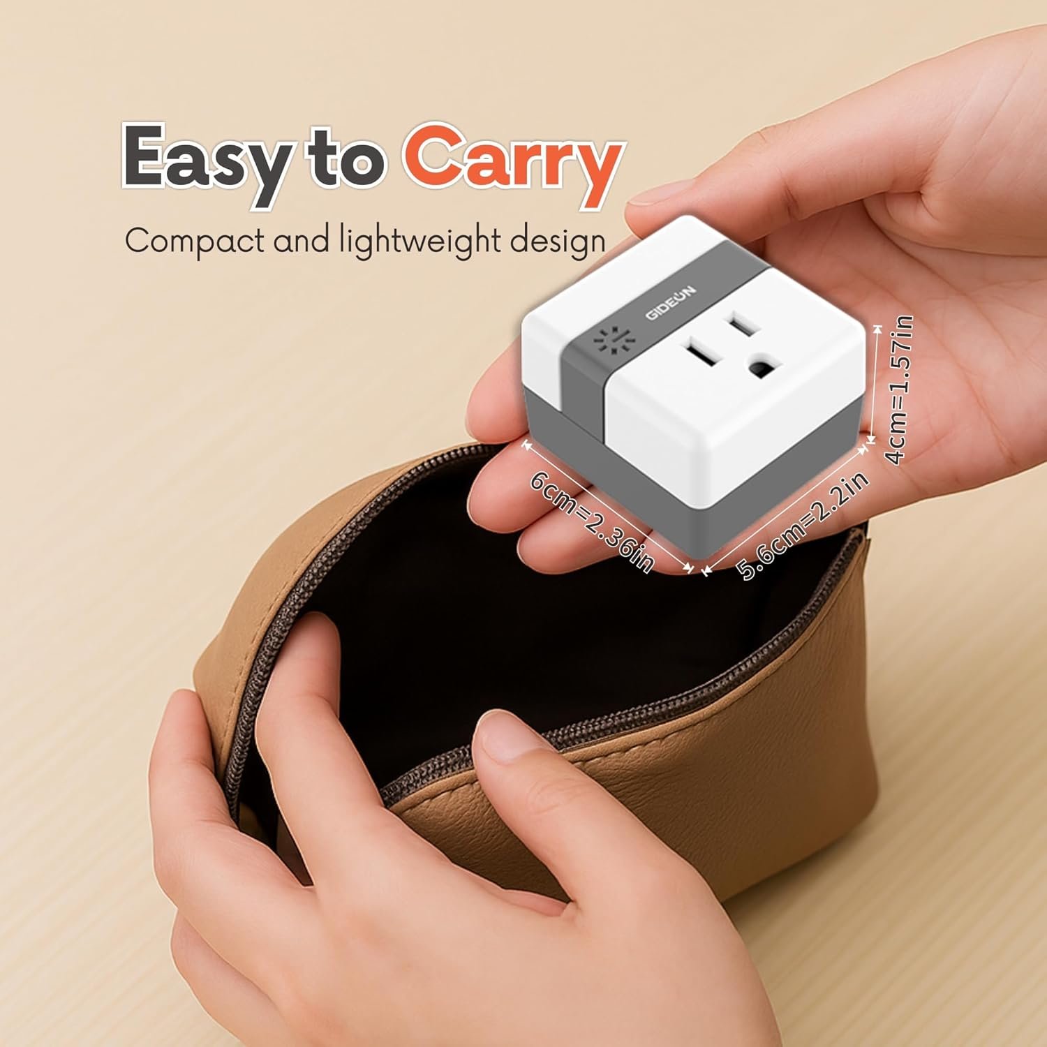 GIDEON Single Outlet Surge Protector with Voltage Protection and Ground Protected Light Indicators, 1800W Mini Wall Socket Smart Plug for Refrigerator, TV, PC and Home Appliances, 15A 120V - Image 8