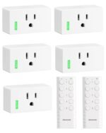 DEWENWILS 200FT Range Remote Control Outlet, No Interference Strong Signal, Indoor Wireless Outlet Switch for Lamps, Fans, Lights, 15A/1800W, ETL Listed (5 Outlets + 2 Remotes) - Image 2